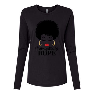 Unapologetically Dope Afro Black (2) Gift Womens Cotton Relaxed Long Sleeve T-Shirt