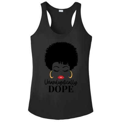 Unapologetically Dope Afro Black (2) Gift Ladies PosiCharge Competitor Racerback Tank