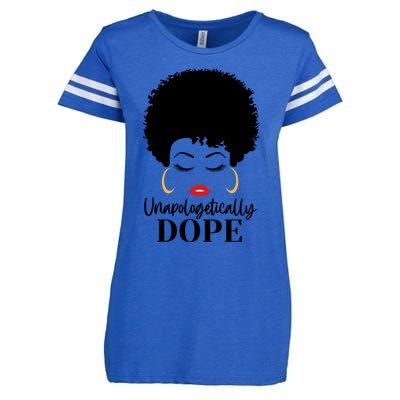 Unapologetically Dope Afro Black (2) Gift Enza Ladies Jersey Football T-Shirt