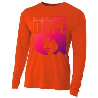 Unapologetically Dope Afro Melanin Black History Month Gift Cooling Performance Long Sleeve Crew