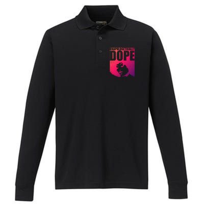 Unapologetically Dope Afro Melanin Black History Month Gift Performance Long Sleeve Polo