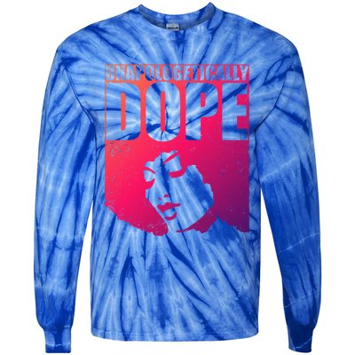 Unapologetically Dope Afro Melanin Black History Month Gift Tie-Dye Long Sleeve Shirt