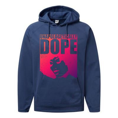 Unapologetically Dope Afro Melanin Black History Month Gift Performance Fleece Hoodie