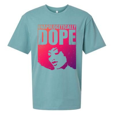 Unapologetically Dope Afro Melanin Black History Month Gift Sueded Cloud Jersey T-Shirt