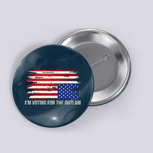 Upside Down American Flag Distress IM Voting For The Outlaw Button