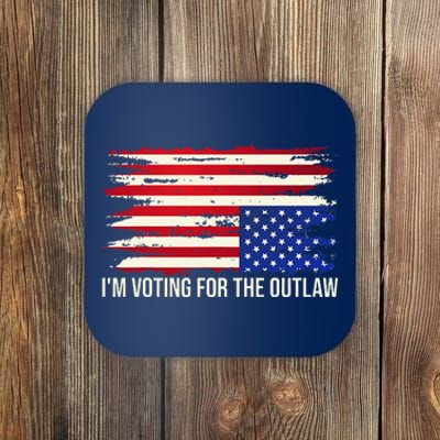 Upside Down American Flag Distress IM Voting For The Outlaw Coaster