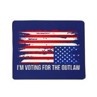 Upside Down American Flag Distress IM Voting For The Outlaw Mousepad