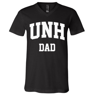 UNH Dad Athletic Arch College University Alumni V-Neck T-Shirt