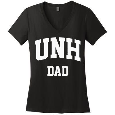 UNH Dad Athletic Arch College University Alumni Women's V-Neck T-Shirt