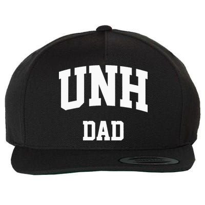 UNH Dad Athletic Arch College University Alumni Wool Snapback Cap