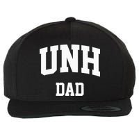 UNH Dad Athletic Arch College University Alumni Wool Snapback Cap