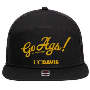 UC Davis Aggies Go Ags 7 Panel Mesh Trucker Snapback Hat