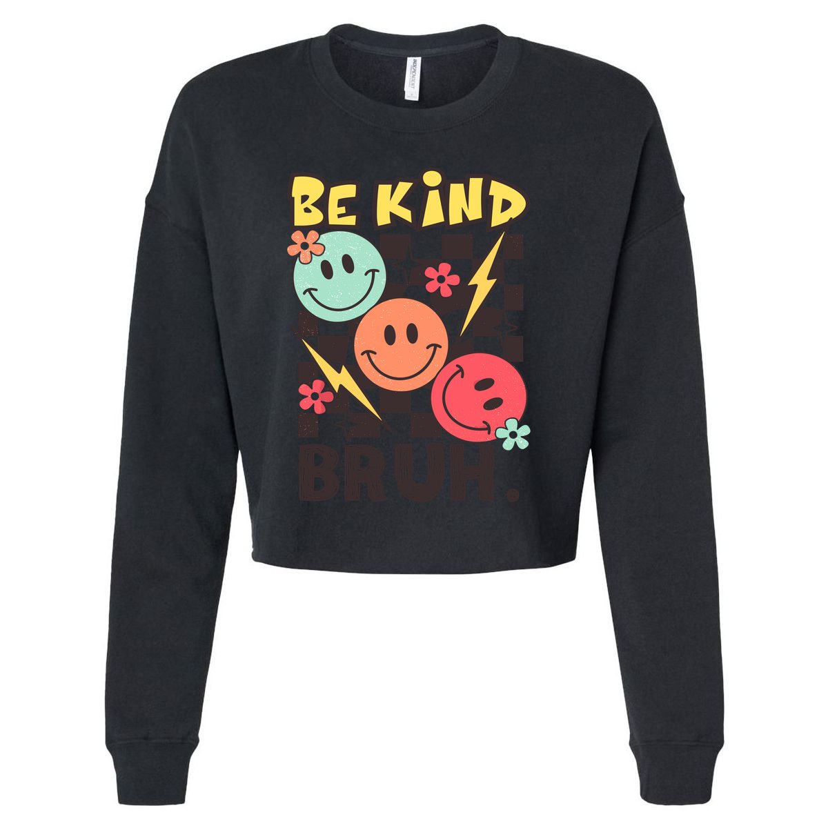 Unity Day Anti Bullying Awareness Kindness Be Kind Bruh Cropped Pullover Crew