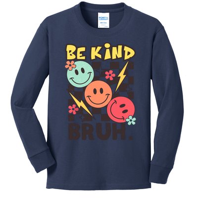 Unity Day Anti Bullying Awareness Kindness Be Kind Bruh Kids Long Sleeve Shirt