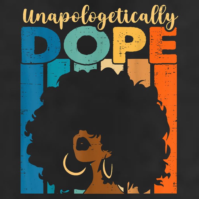 Unapologetically Dope Afro African American Black Pride 7 Panel Mesh Trucker Snapback Hat