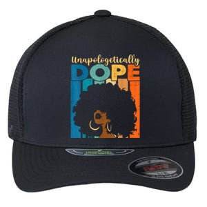 Unapologetically Dope Afro African American Black Pride Flexfit Unipanel Trucker Cap