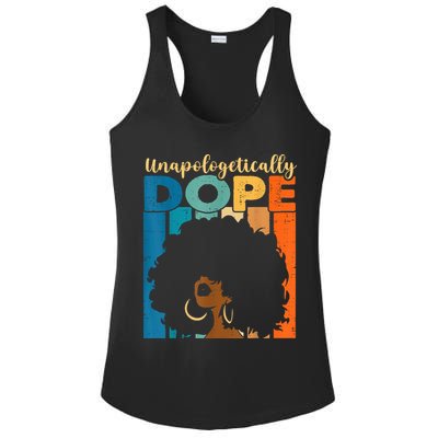 Unapologetically Dope Afro African American Black Pride Ladies PosiCharge Competitor Racerback Tank