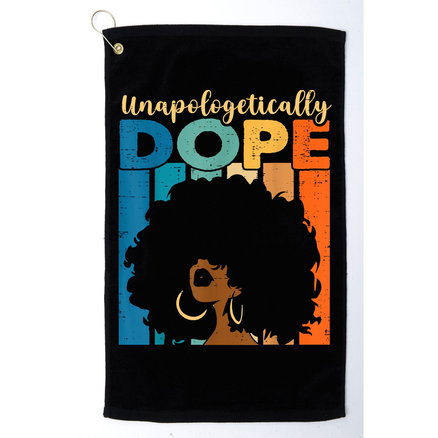 Unapologetically Dope Afro African American Black Pride Golf Towel