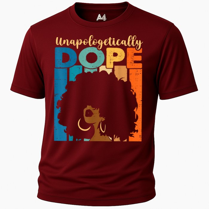 Unapologetically Dope Afro African American Black Pride Cooling Performance Crew T-Shirt