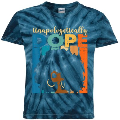 Unapologetically Dope Afro African American Black Pride Kids Tie-Dye T-Shirt