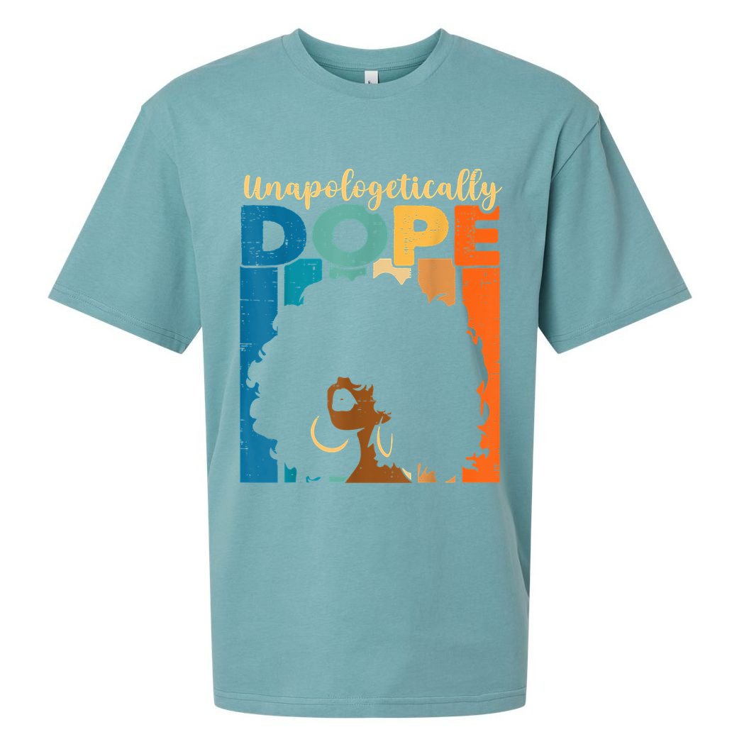 Unapologetically Dope Afro African American Black Pride Sueded Cloud Jersey T-Shirt