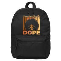 Unapologetically Dope Black History Month African American Vintage 16 in Basic Backpack