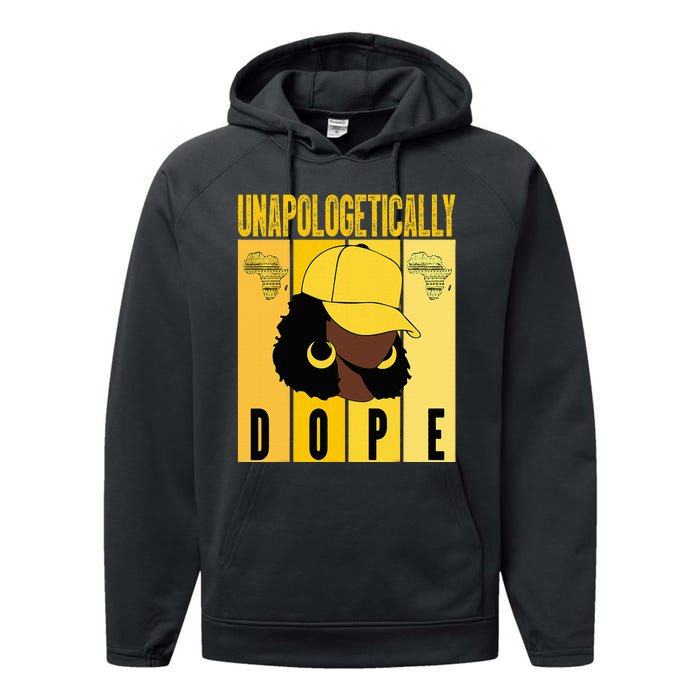 Unapologetically Dope Black History Month African American Performance Fleece Hoodie