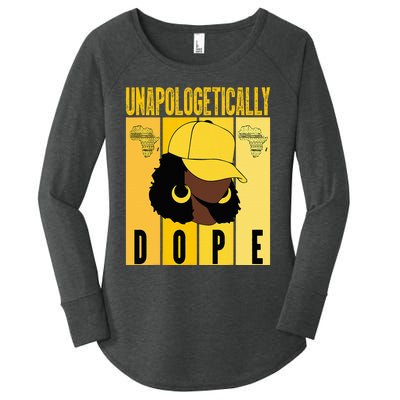 Unapologetically Dope Black History Month African American Women's Perfect Tri Tunic Long Sleeve Shirt