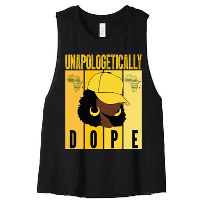 Unapologetically Dope Black History Month African American Women's Racerback Cropped Tank