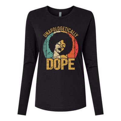 Unapologetically Dope Black Pride Melanin African American Womens Cotton Relaxed Long Sleeve T-Shirt