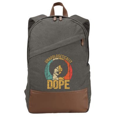 Unapologetically Dope Black Pride Melanin African American Cotton Canvas Backpack