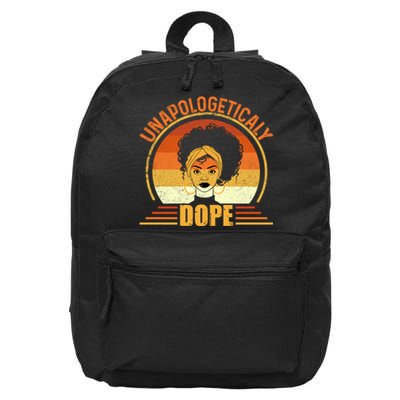 Unapologetically Dope Black Pride Melanin African American 16 in Basic Backpack