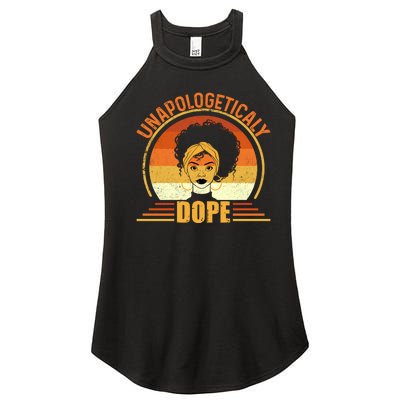 Unapologetically Dope Black Pride Melanin African American Women’s Perfect Tri Rocker Tank