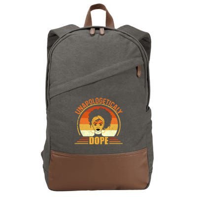 Unapologetically Dope Black Pride Melanin African American Cotton Canvas Backpack