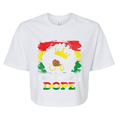 Unapologetically Dope Black History Month African American Bella+Canvas Jersey Crop Tee