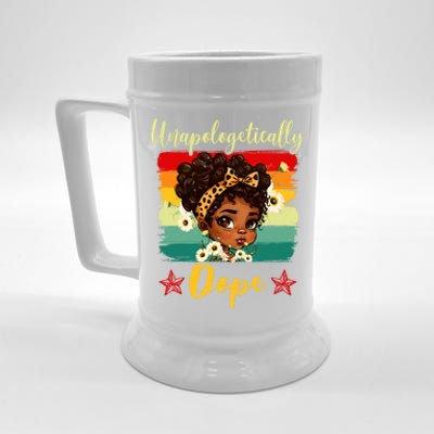 Unapologetically Dope Black History Afro Juneteenth Great Gift Beer Stein