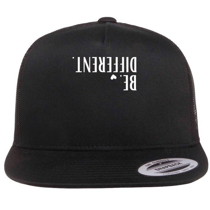  Upside Down Be Different Flat Bill Trucker Hat