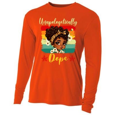 Unapologetically Dope Black History Afro Juneteenth Great Gift Cooling Performance Long Sleeve Crew