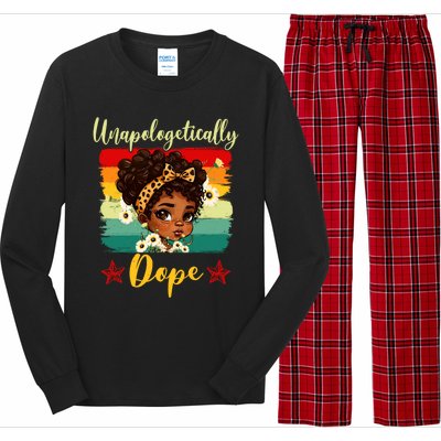 Unapologetically Dope Black History Afro Juneteenth Great Gift Long Sleeve Pajama Set