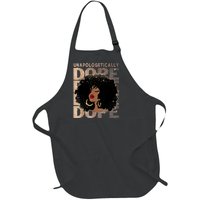 Unapologetically Dope Black Pride Afro Black History Melanin Full-Length Apron With Pockets