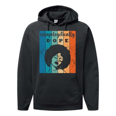 Unapologetically Dope Black Female Performance Fleece Hoodie