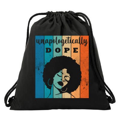 Unapologetically Dope Black Female Drawstring Bag