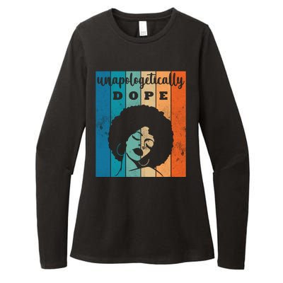 Unapologetically Dope Black Female Womens CVC Long Sleeve Shirt