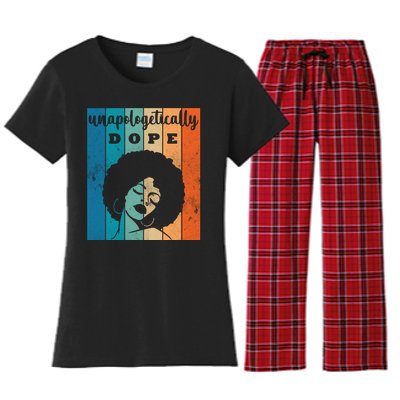 Unapologetically Dope Black Female Women's Flannel Pajama Set