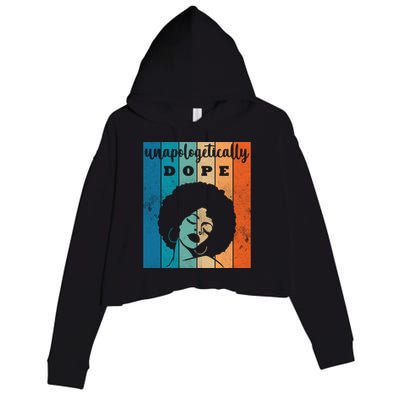 Unapologetically Dope Black Female Crop Fleece Hoodie