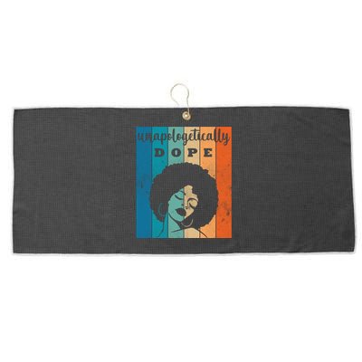 Unapologetically Dope Black Female Large Microfiber Waffle Golf Towel