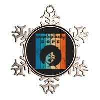 Unapologetically Dope Black Female Metallic Star Ornament