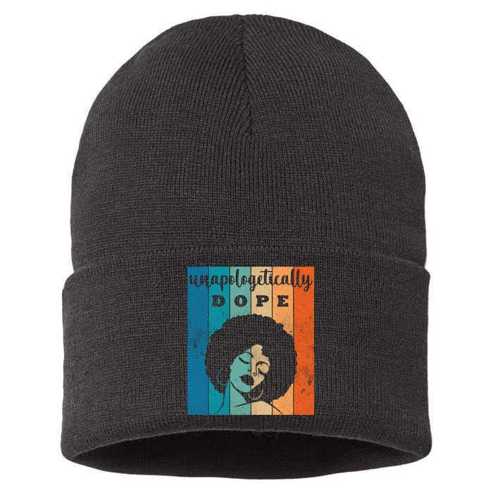 Unapologetically Dope Black Female Sustainable Knit Beanie