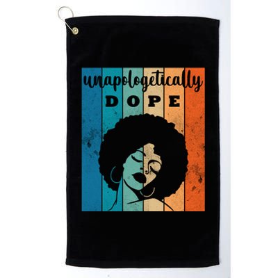 Unapologetically Dope Black Female Platinum Collection Golf Towel