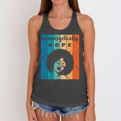 Unapologetically Dope Black Female Women's Knotted Racerback Tank